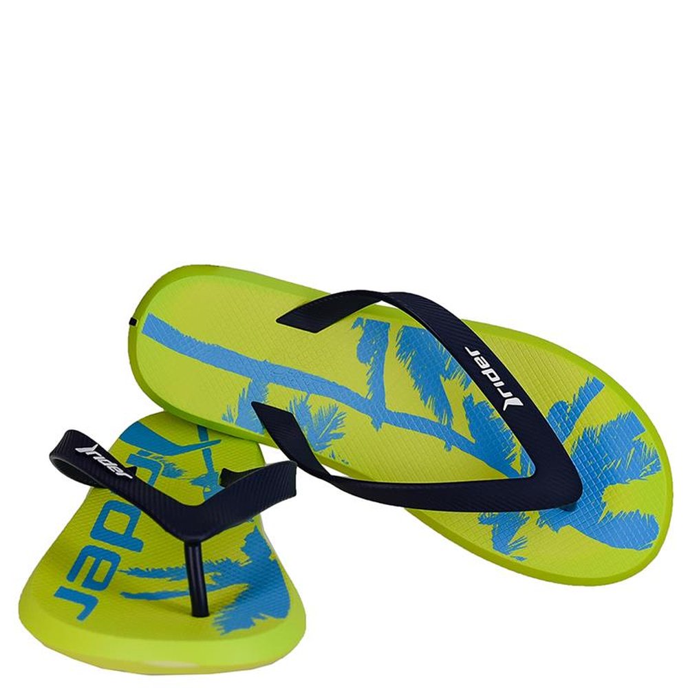 Chinelo Masculino Rider R1 Style Dedo Verde - Azul - Grade com 12 pares