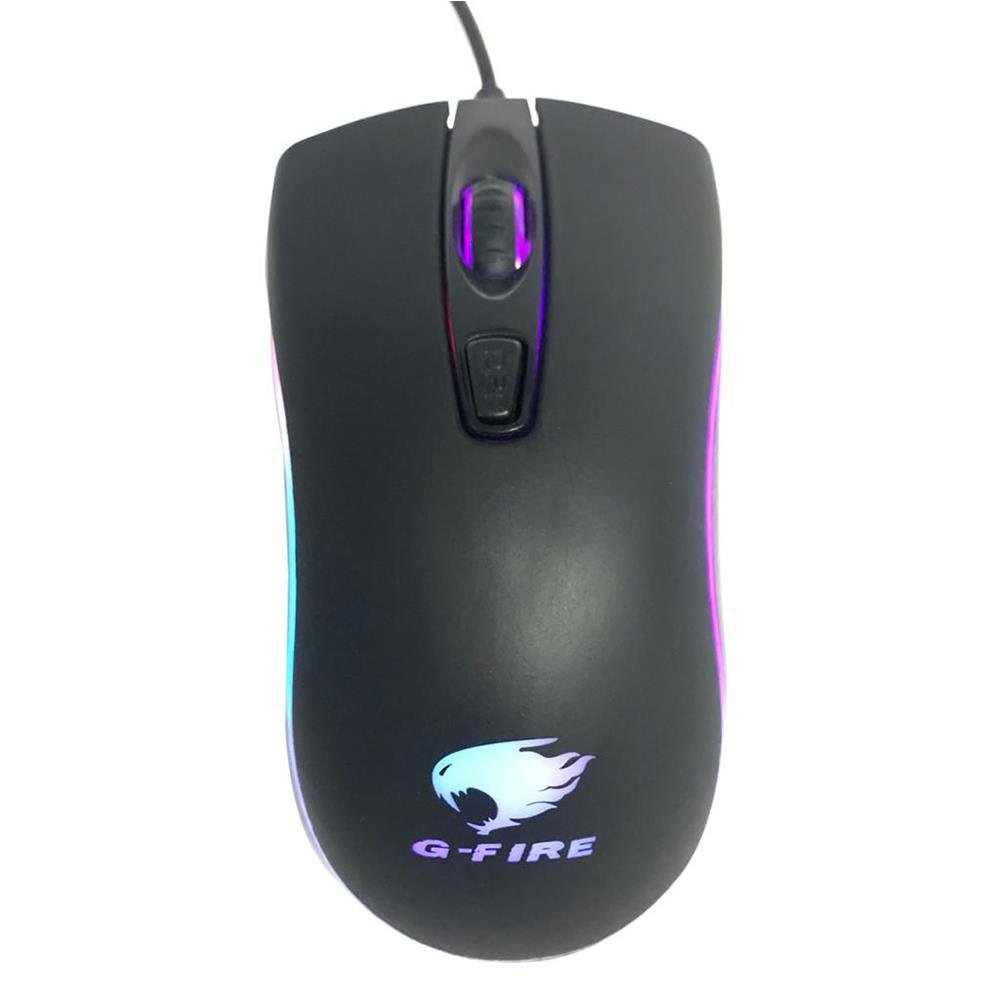 Mouse Gamer G-fire Led Rainbow Preto - Mog018