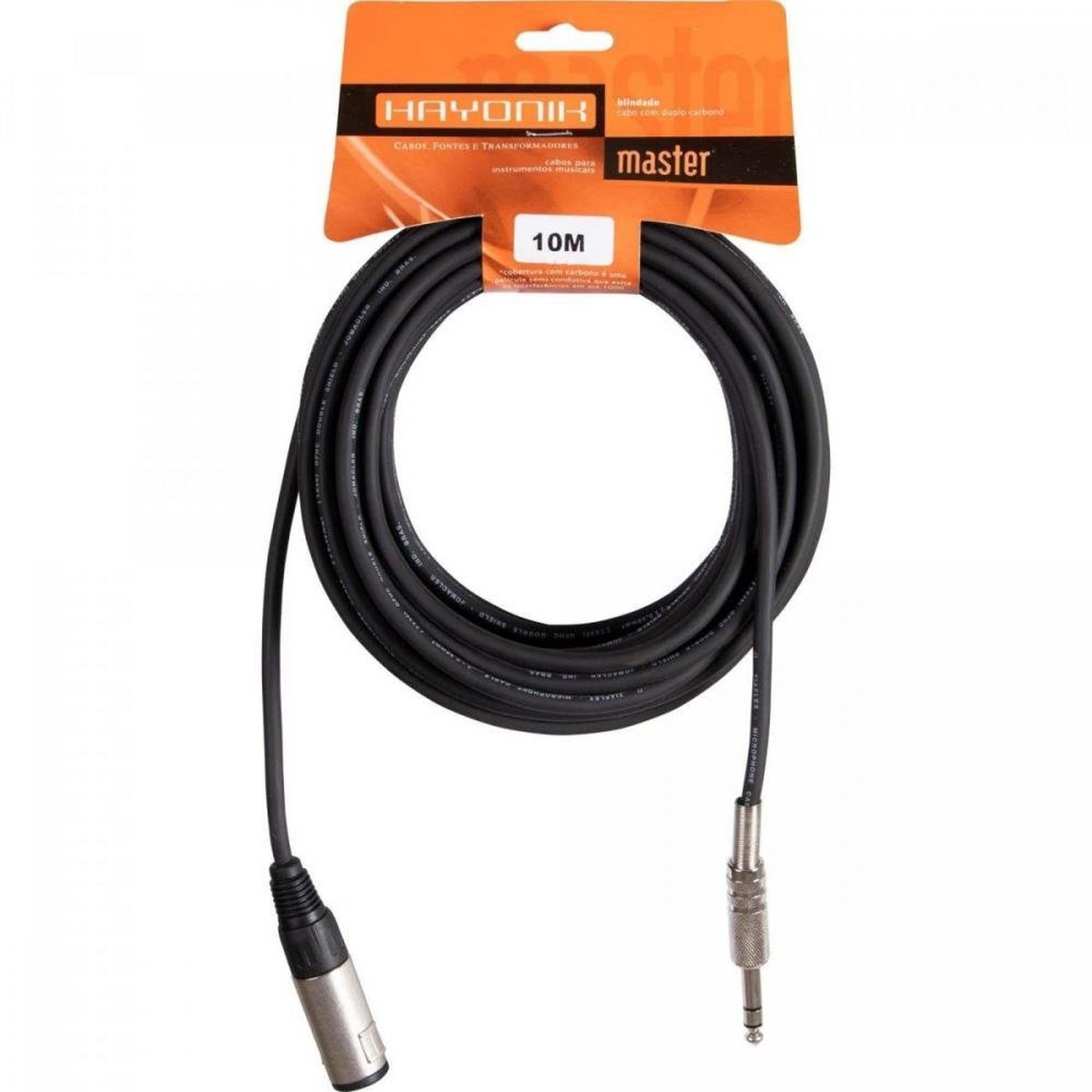 Cabo Extensor P10 (F) X P10 (M) Estéreo 10Mts Linha BRASIL HAYONIK Un.Venda: PC/1