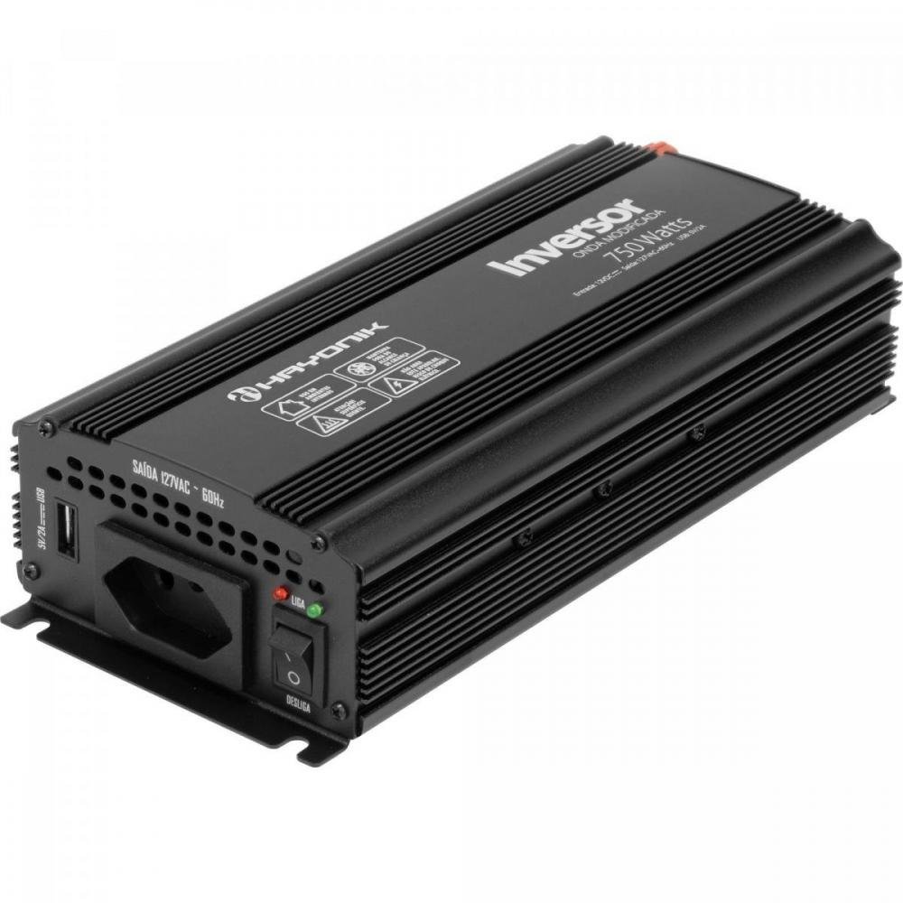 Inversor de Onda Modificada 750W 12Vdc/127V PW12-1 Off Grid Hayonik