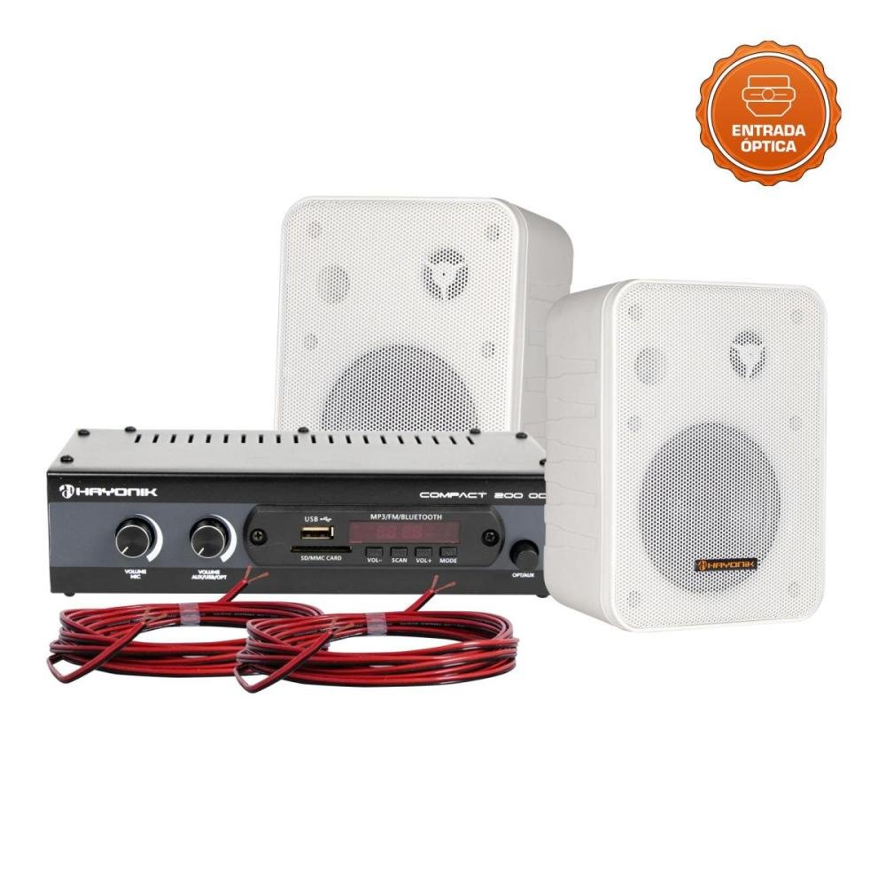 Kit De Som Para Ambiente Hayonik Ambience 2000 Od V2 Branco Un.Venda: Pc/1