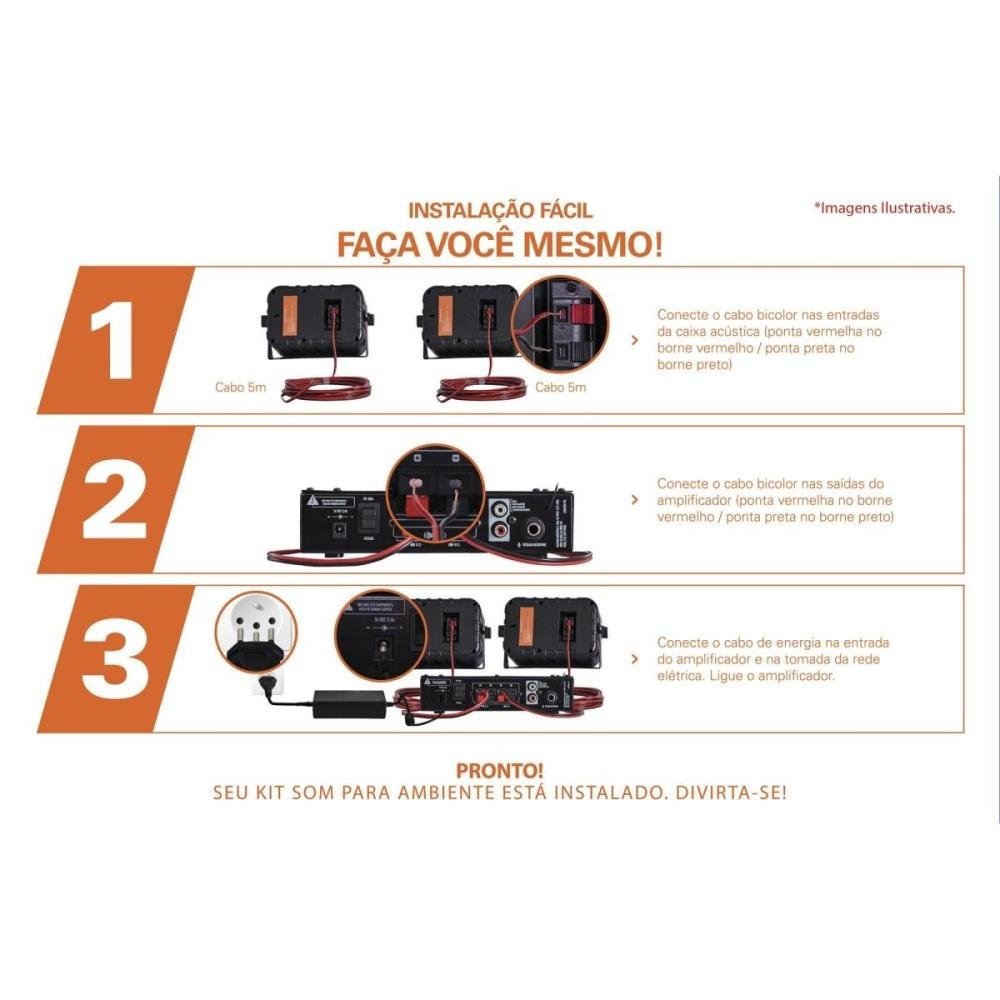 Kit Som Ambiente Ambience 2000 OD V2 Branco Hayonik