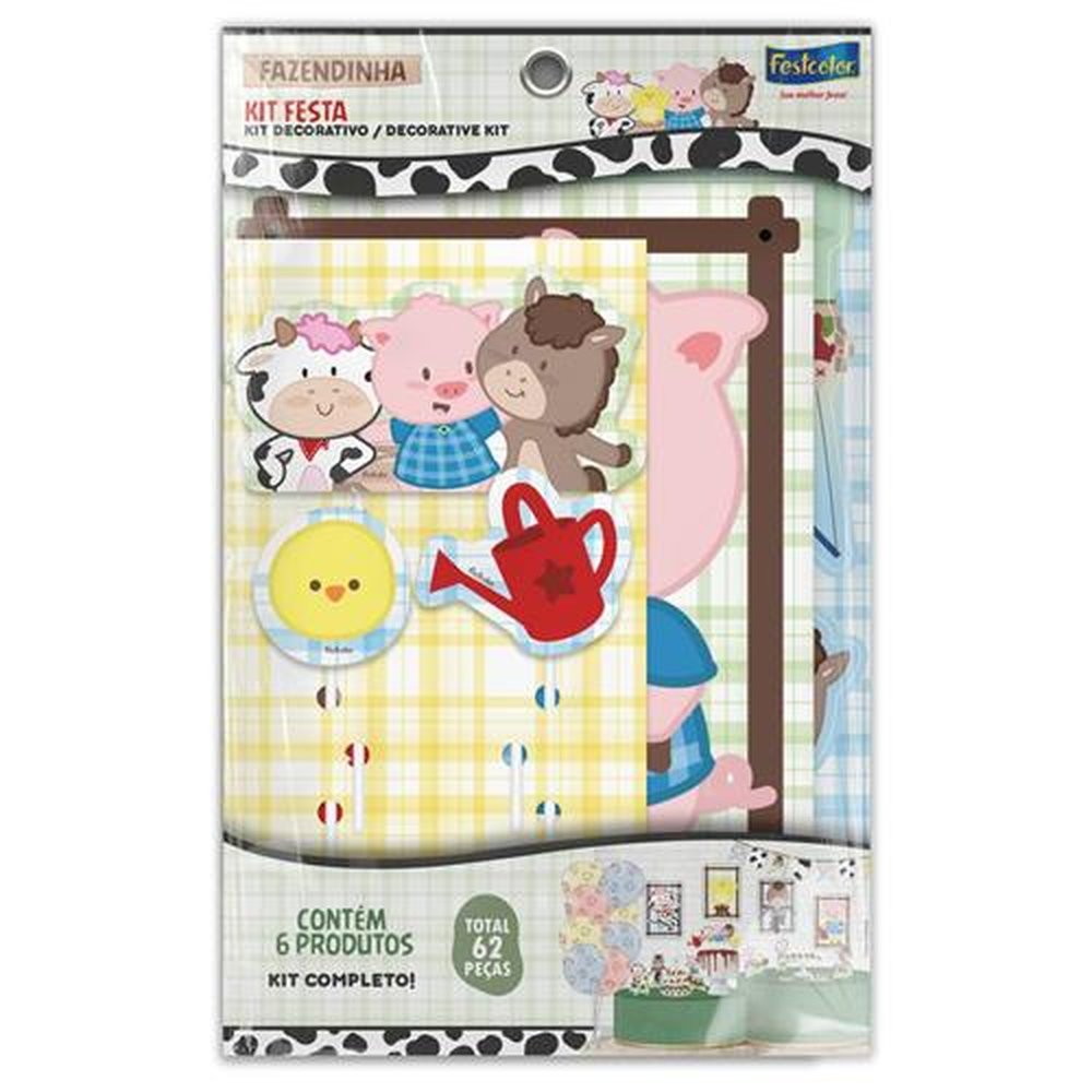 Kit Festa Fazendinha - Embalagem com 1 unidade.