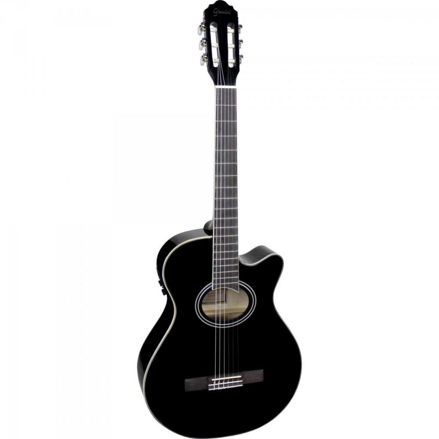 Violão Mini Jumbo Cutaway Nylon Gnf-1d Preto Giannini