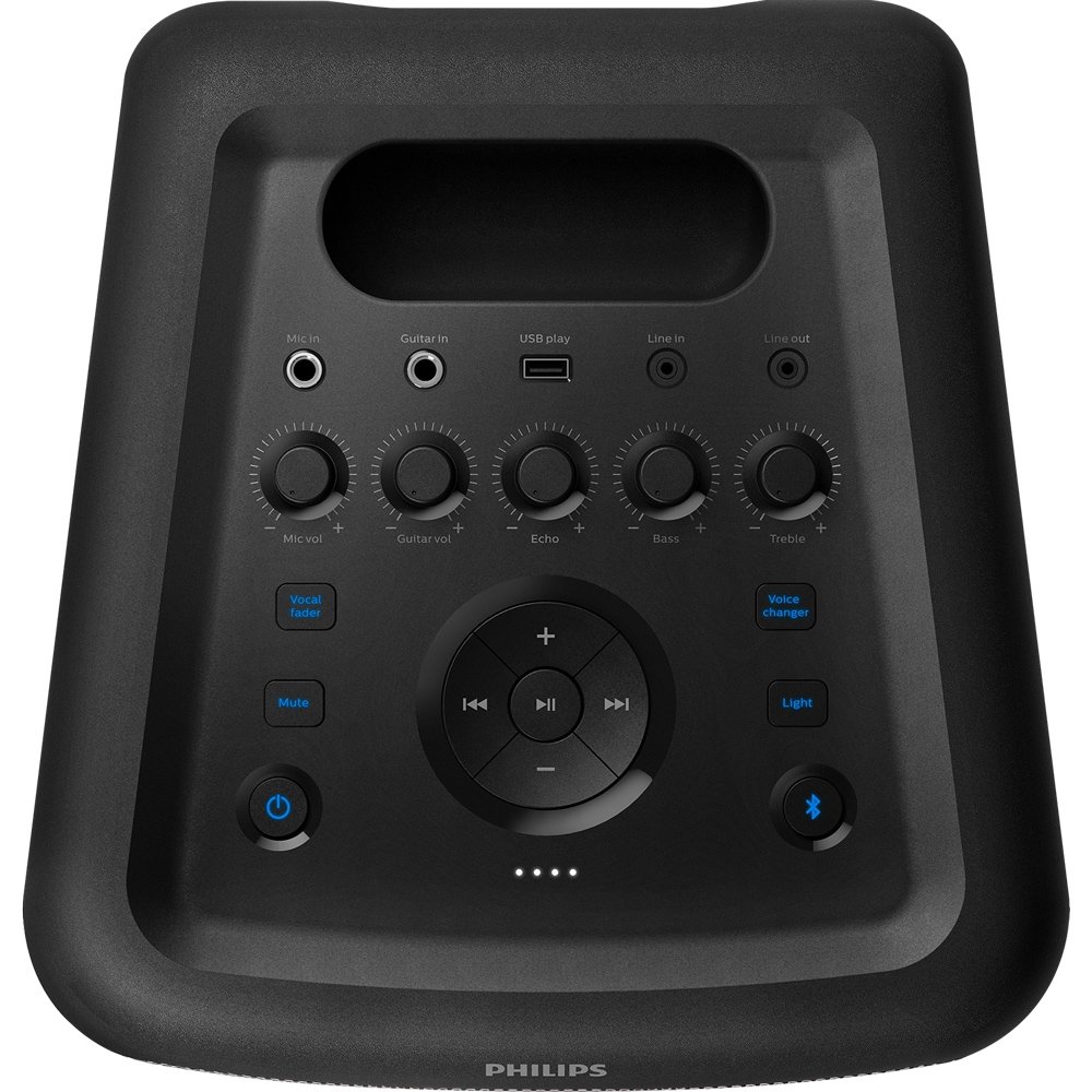 Caixa Amplificada Philips TAX3206 Party Light | USB, Bluetooth, Preto