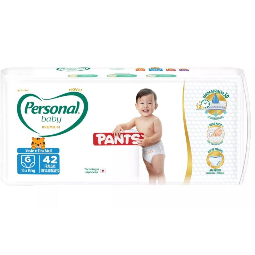 Fralda Personal Premium Pants G 4 Pacotes Com 42 Unidades
