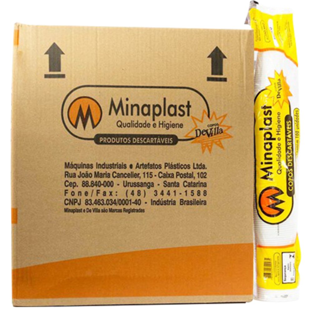 Copo Descartavel Transparente 400ml Ps 20x50 Unidades Minaplast