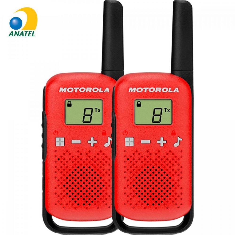 Radio Comunicador Talkabout Motorola T110BR 25km Vermelho