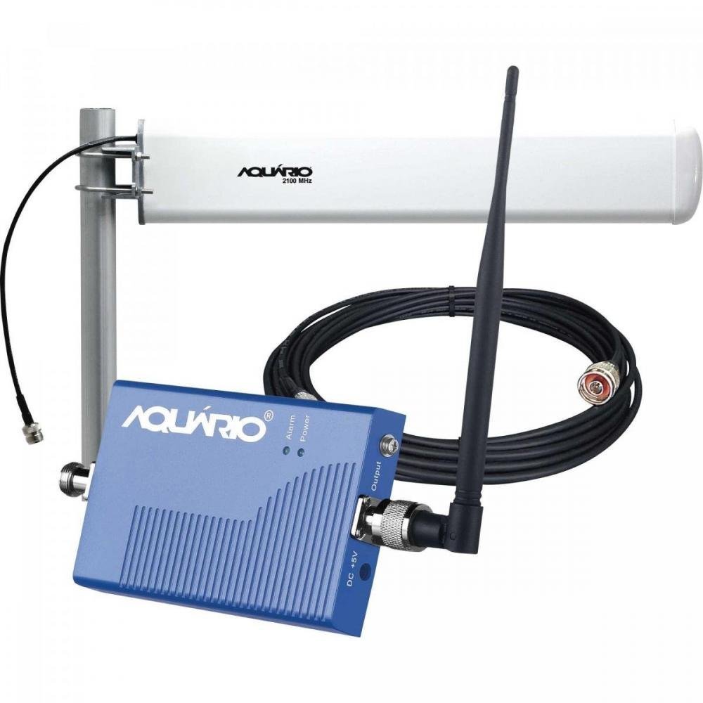 Kit Mini Repetidor Celular 2100mhz Rp-2160 Azul Aquário