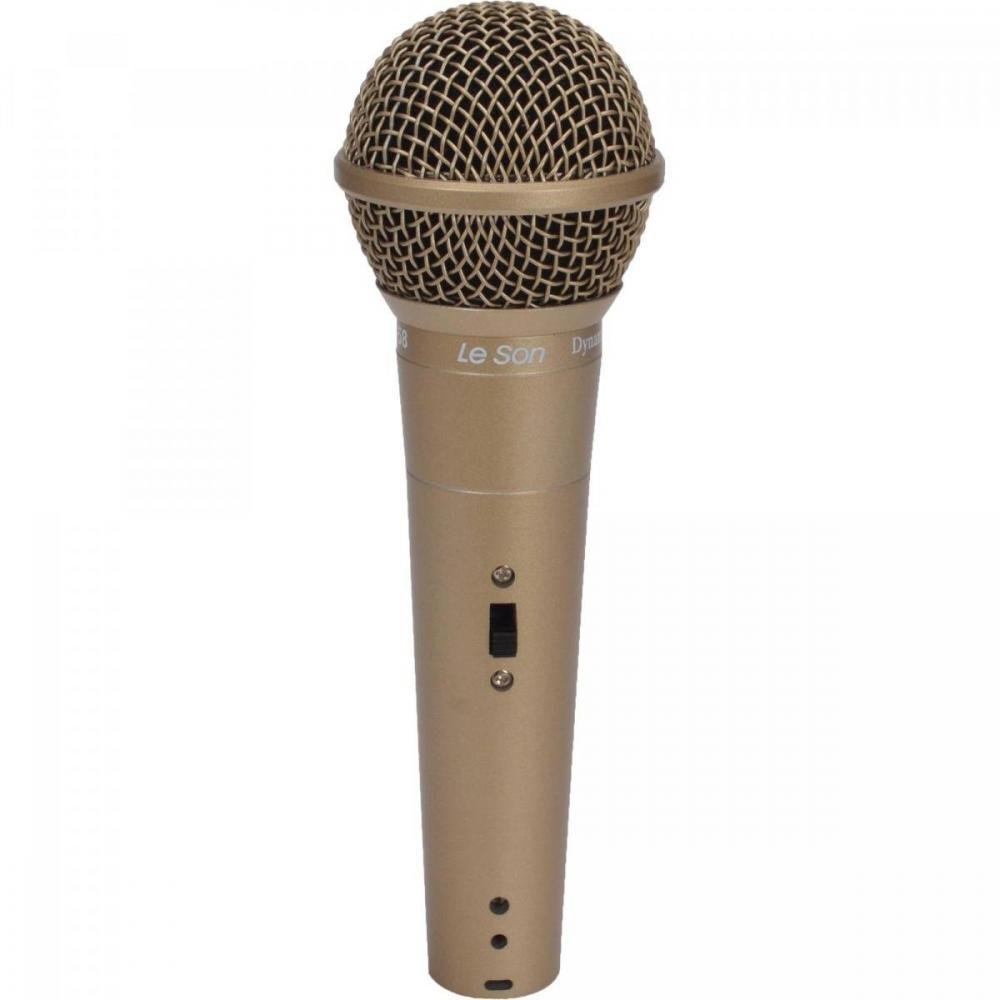 Microfone de Mão Dinâmico Ls58 Champanhe Leson