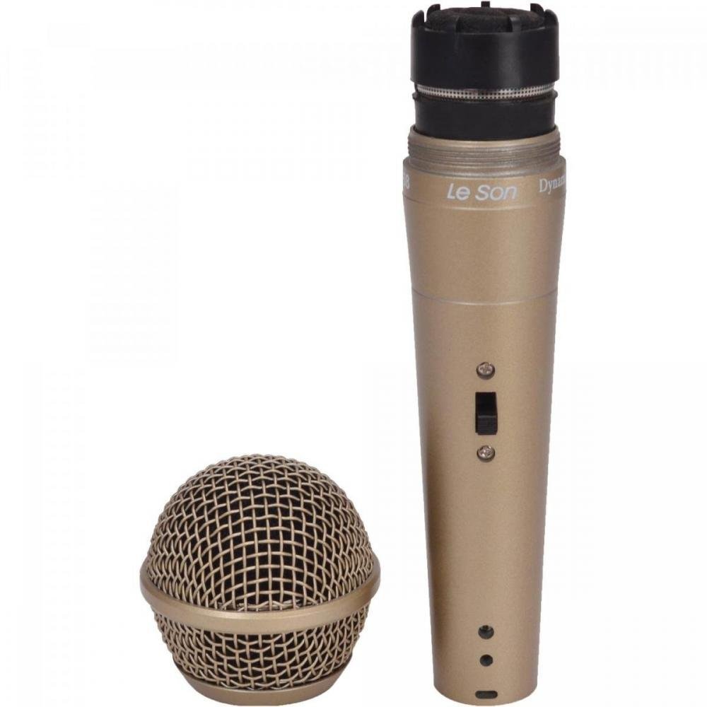 Microfone de Mão Dinâmico Ls58 Champanhe Leson