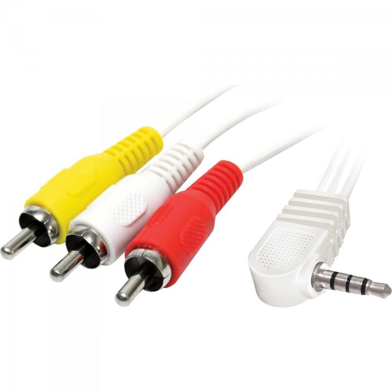 Cabo P2 4c 90° x 3 Rca Macho 1,8m Cbrc0016 Preto Storm