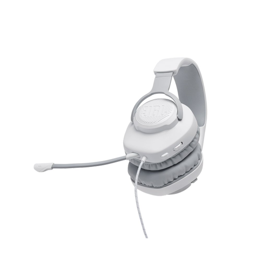 Fone de Ouvido Gamer JBL Quantum 100, com Microfone Boom Removível, Branco
