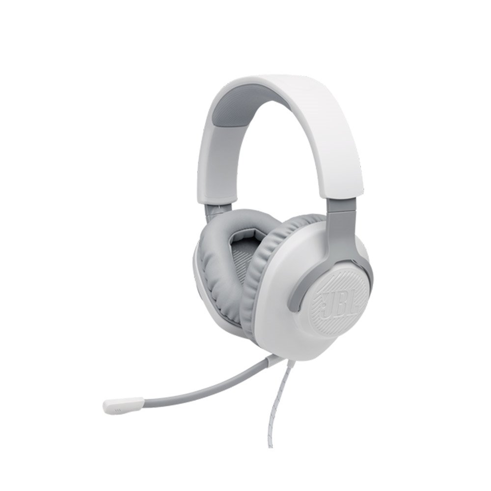 Fone de Ouvido Gamer JBL Quantum 100, com Microfone Boom Removível, Branco