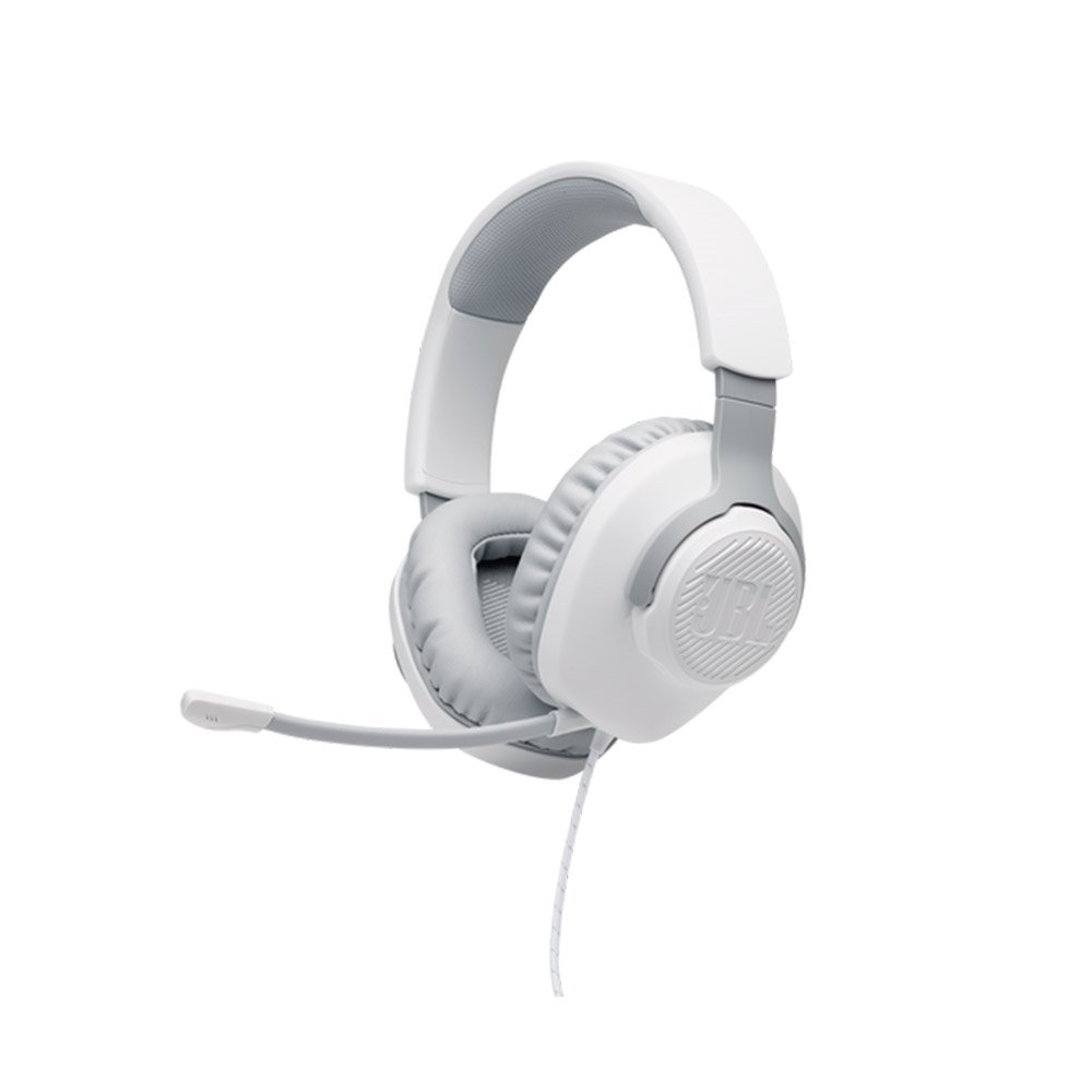 Fone de Ouvido Gamer JBL Quantum 100, com Microfone Boom Removível, Branco