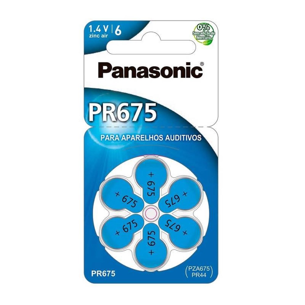 Bateria Auditiva Panasonic Pr-675 Zinco Ar Pr-675Br/300