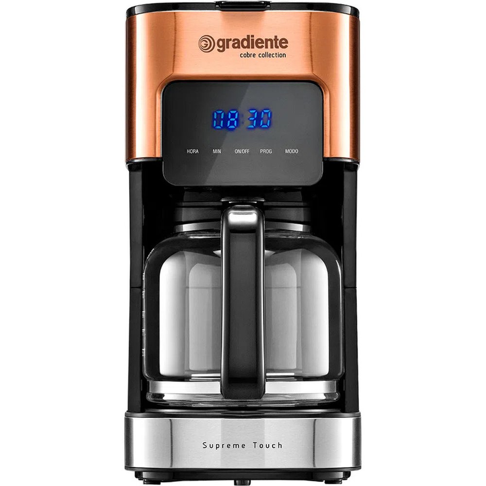 Cafeteira Digital Gradiente Programável Supreme Touch Cobre 800W PGCA012 220V