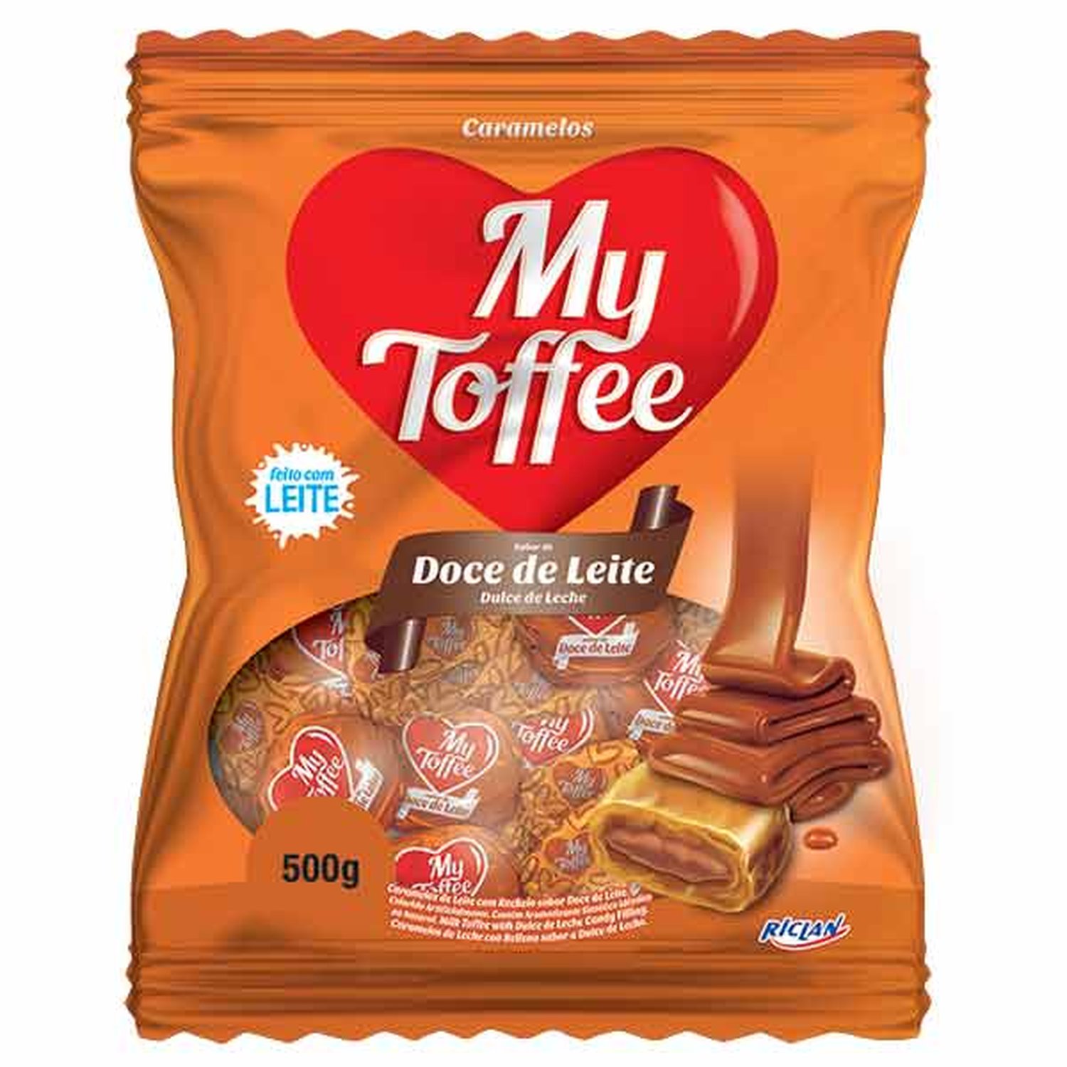 Bala My Toffee 500G Doce De Leite