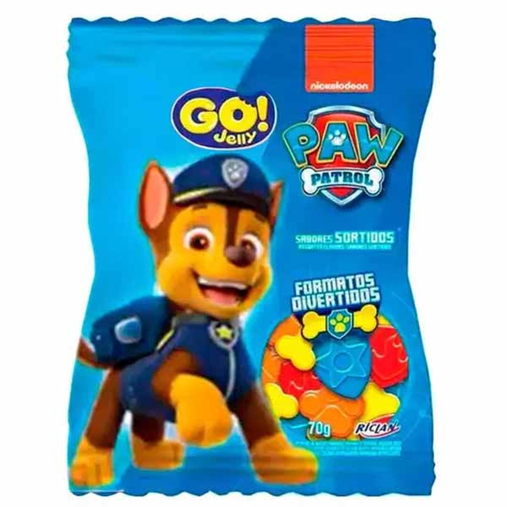 Bala Gelatina Go Jelly 70g Patrulha Canina