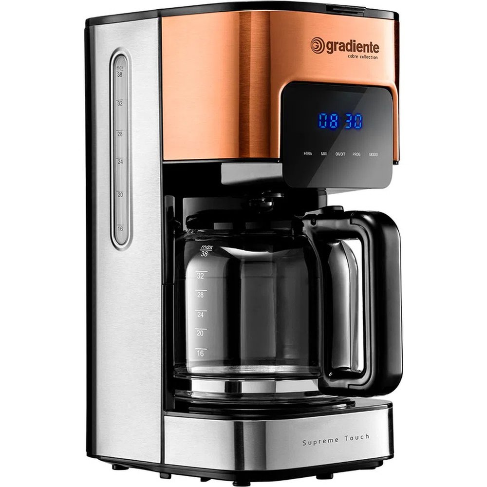 Cafeteira Digital Gradiente Programável Supreme Touch Cobre 800W PGCA012 110V