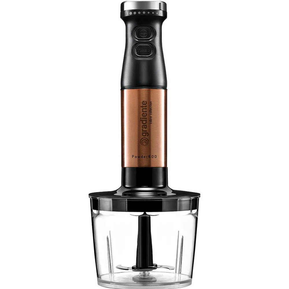 Mixer 3 em 1 Gradiente Inox Preto e Cobre 600W Collection Powder 220V