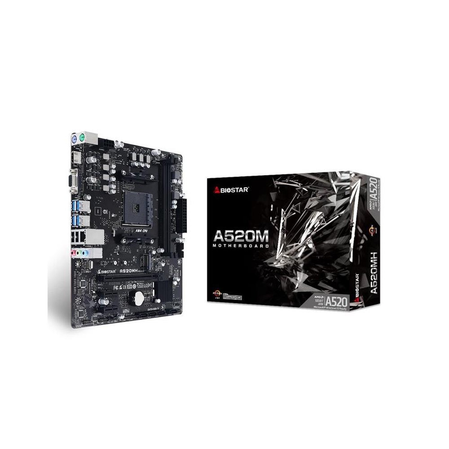 Placa Mãe Biostar A520mh Amd Am4 Matx Ddr4 2933Mhz