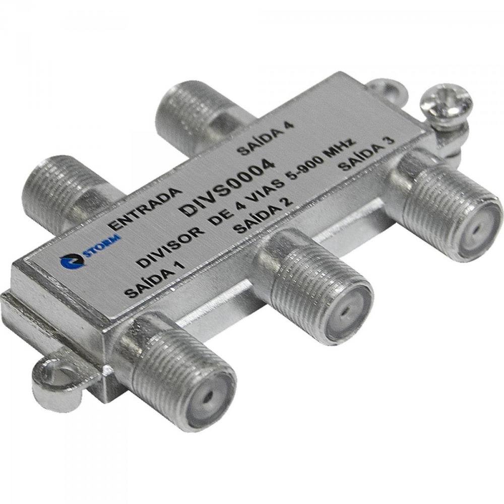 Divisor Antena Vhf/Uhf 1/4 Divs0004 Níquel Storm - Pacote com 10 Unidades
