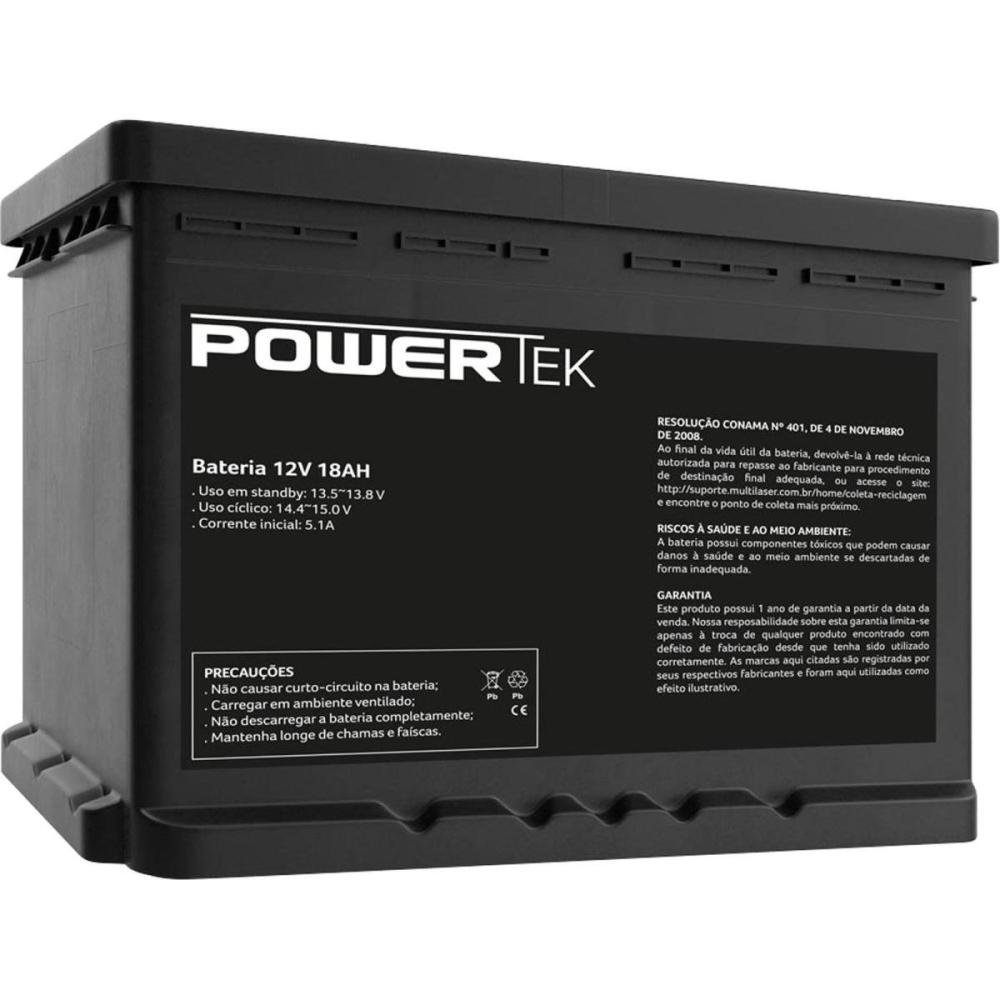 Bateria Powertek 12v18ah En017 Multilaser