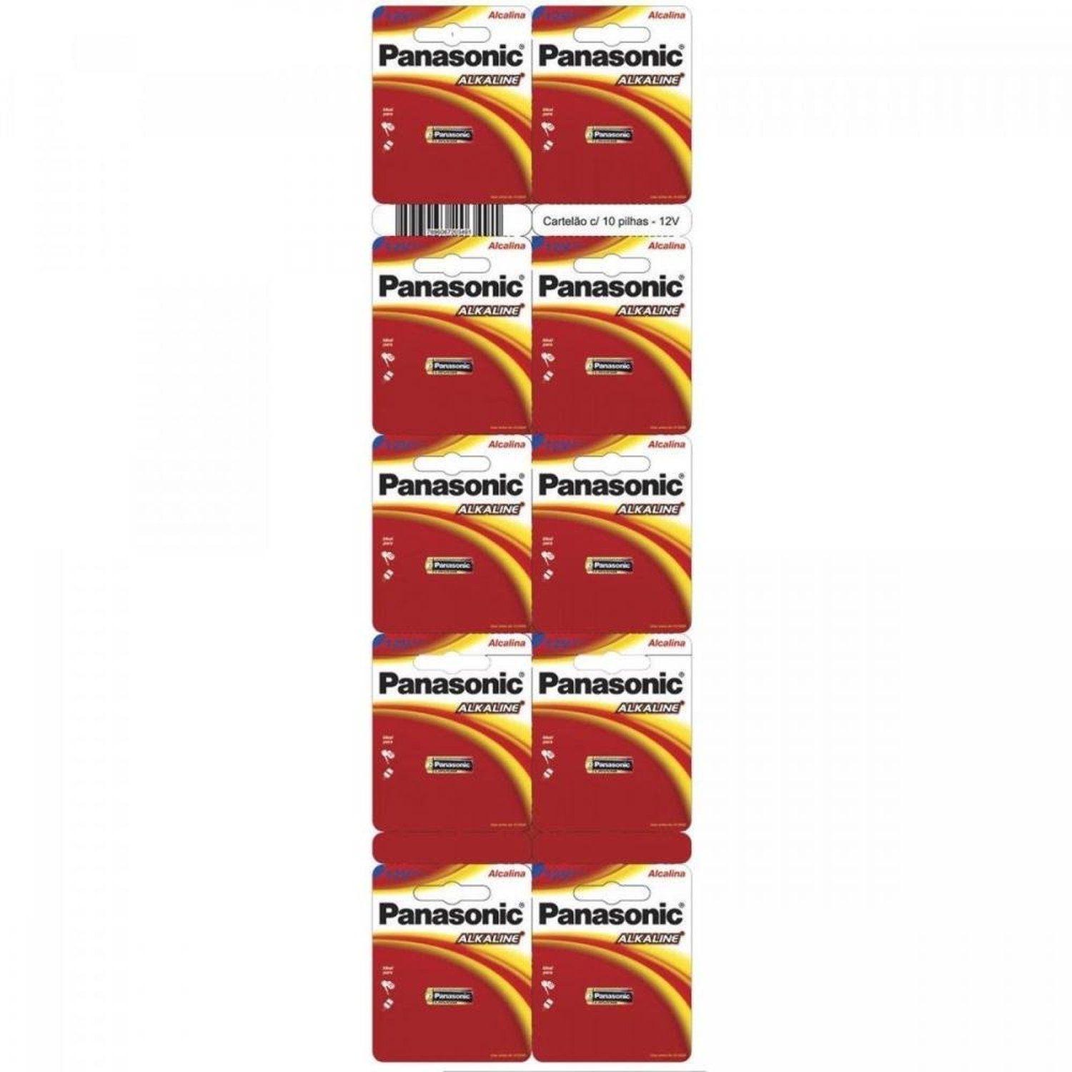 Pilha Alcalina 12V 23A Panasonic - Blister com 10 pilhas
