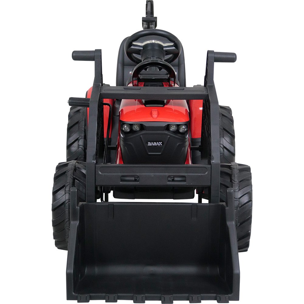 Trator Elétrico Escavadeira e Retroescavadeira com Carreta Vermelho Bel