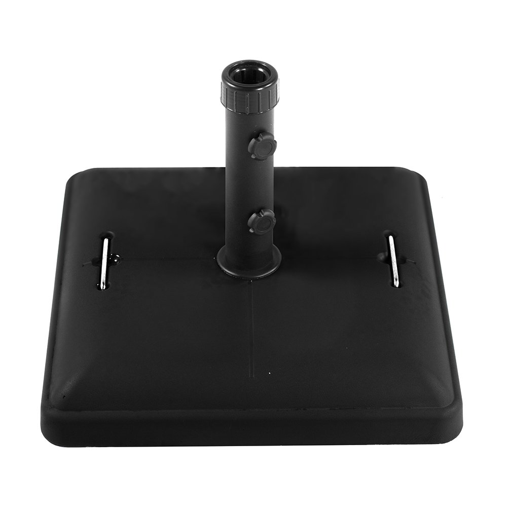 Base Para Ombrellone Com Rodas Quadrada Em Concreto 37 Kg Preta Bel