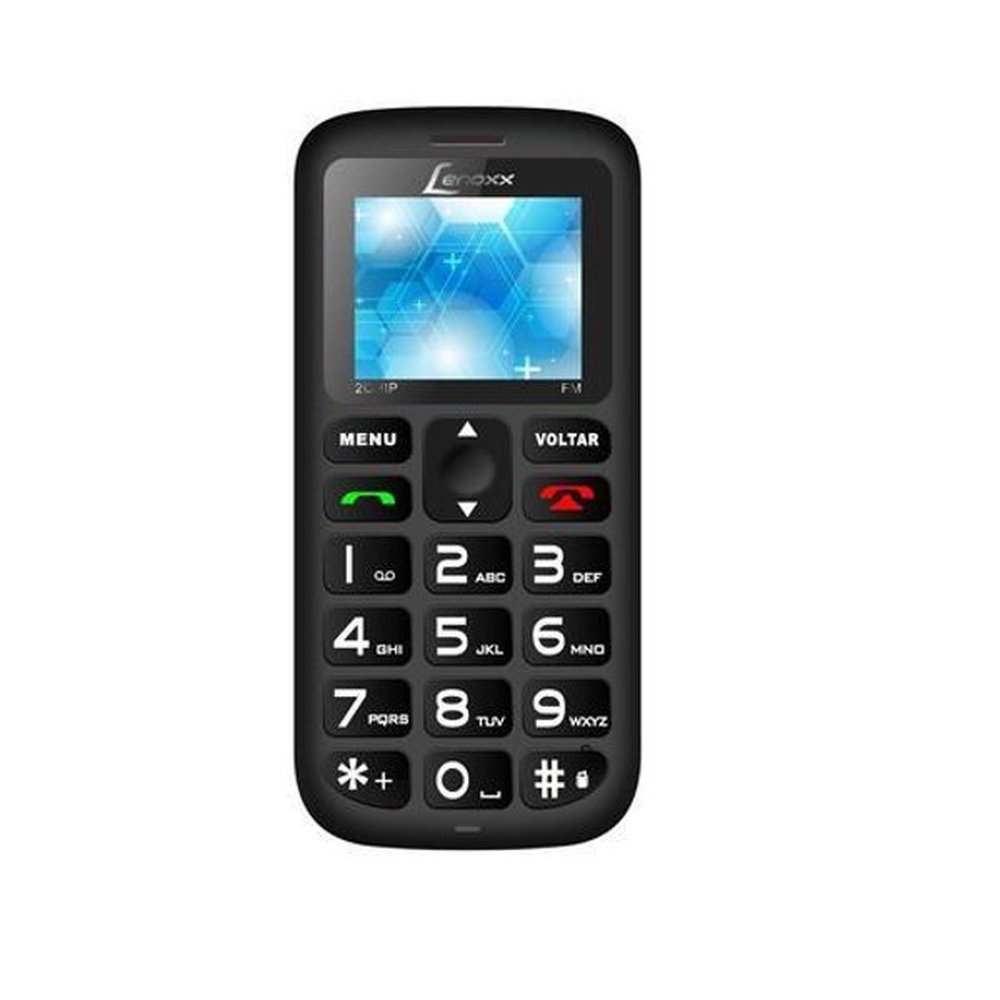Celular Lenoxx CX 906 com Tela 1,8?, Dual Chip, Câmera VGA, Bluetooth, Rádio FM e MP3 Botão SOS - Preto