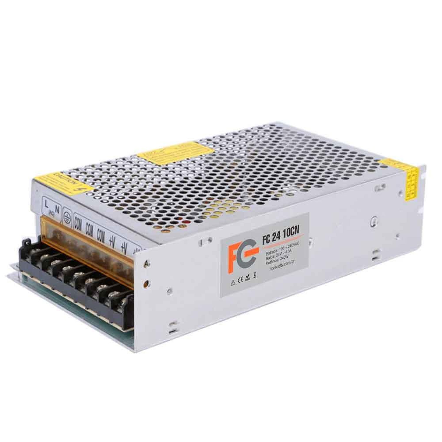 Fonte Chaveada Colmeia 24v 10a 240w Biv Multiuso - Fc2410c - Fc Fontes