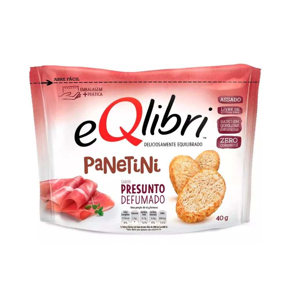Snack Eqlibri Panetini Presunto Defumado 40g Pepsico