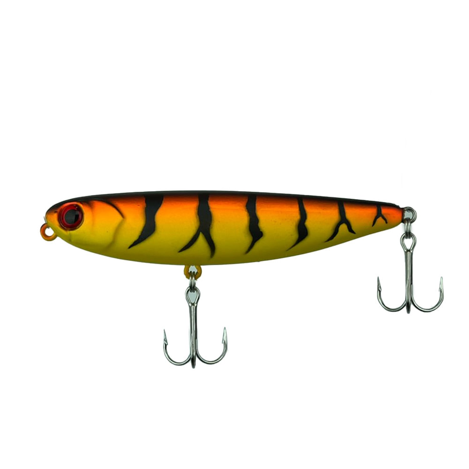 Isca artificial de meia água e ação rápida Pesca Brasil Da Vinci 12,4g e 90mm Fire tiger