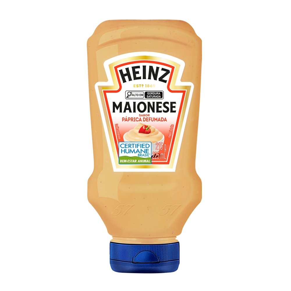 Maionese Heinz Paprica Defumada, Squeeze, 215g