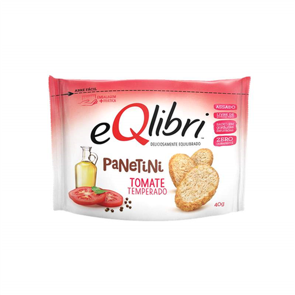 Snack Eqlibri Panetini Tomate Temperado 40g Pepsico