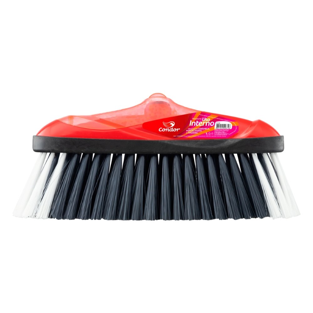 Vassoura Condor Ref. V-9 Plus Pelo Sintético c/ Cabo - 12 unidades