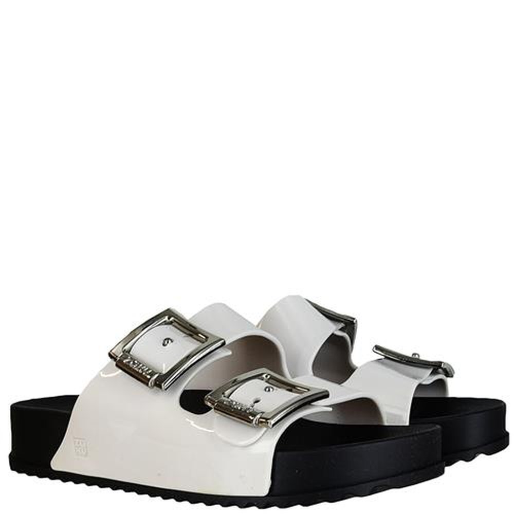 Sandalia Feminina Zaxy Partner Iii Preto - Branco - Grade com 12 pares