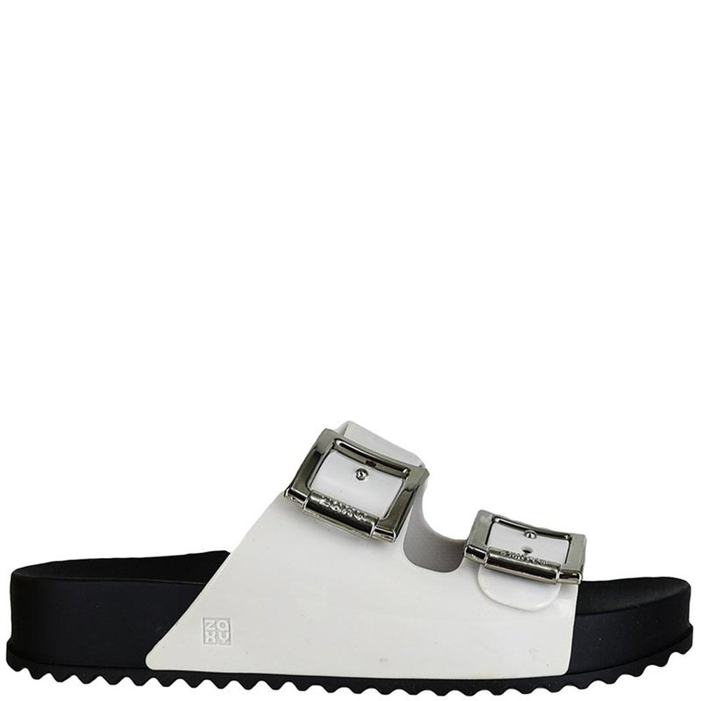Sandalia Feminina Zaxy Partner Iii Preto - Branco - Grade com 12 pares