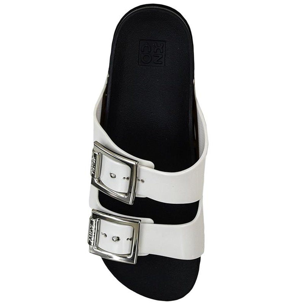 Sandalia Feminina Zaxy Partner Iii Preto - Branco - Grade com 12 pares