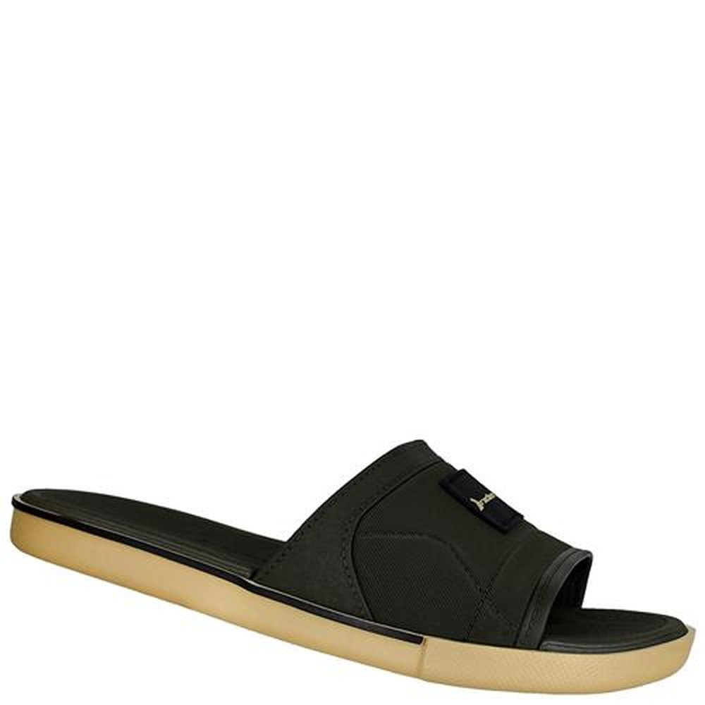 Chinelo Masculino Spin Slide Rider Bege - Verde - Grade com 12 pares
