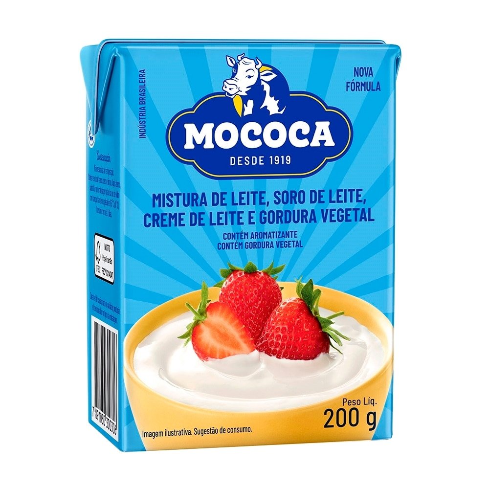 Creme de Leite Mococa Mistura Láctea Tetra Pack 200g - Embalagem com 27 Unidades