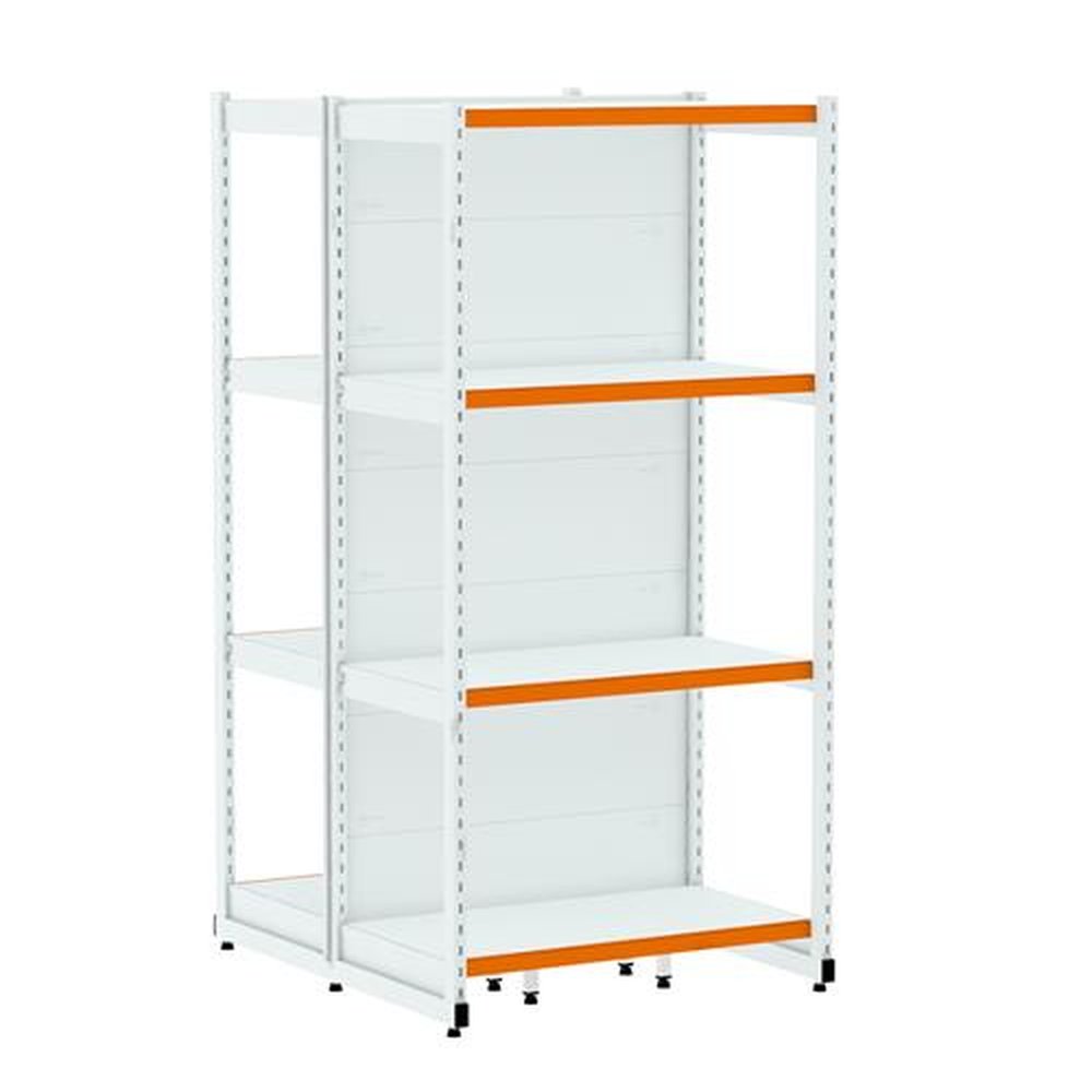 Rack Premium 1,00 Centro Inicial 1,96cmx0,92cmx1,00cm - Com 8 prateleiras - branco