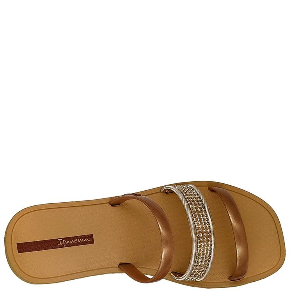 Chinelo Ipanema Seu Brilho Bege - Dourado - Grade com 12 pares