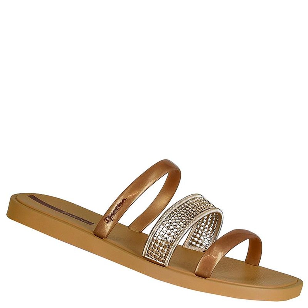 Chinelo Ipanema Seu Brilho Bege - Dourado - Grade com 12 pares