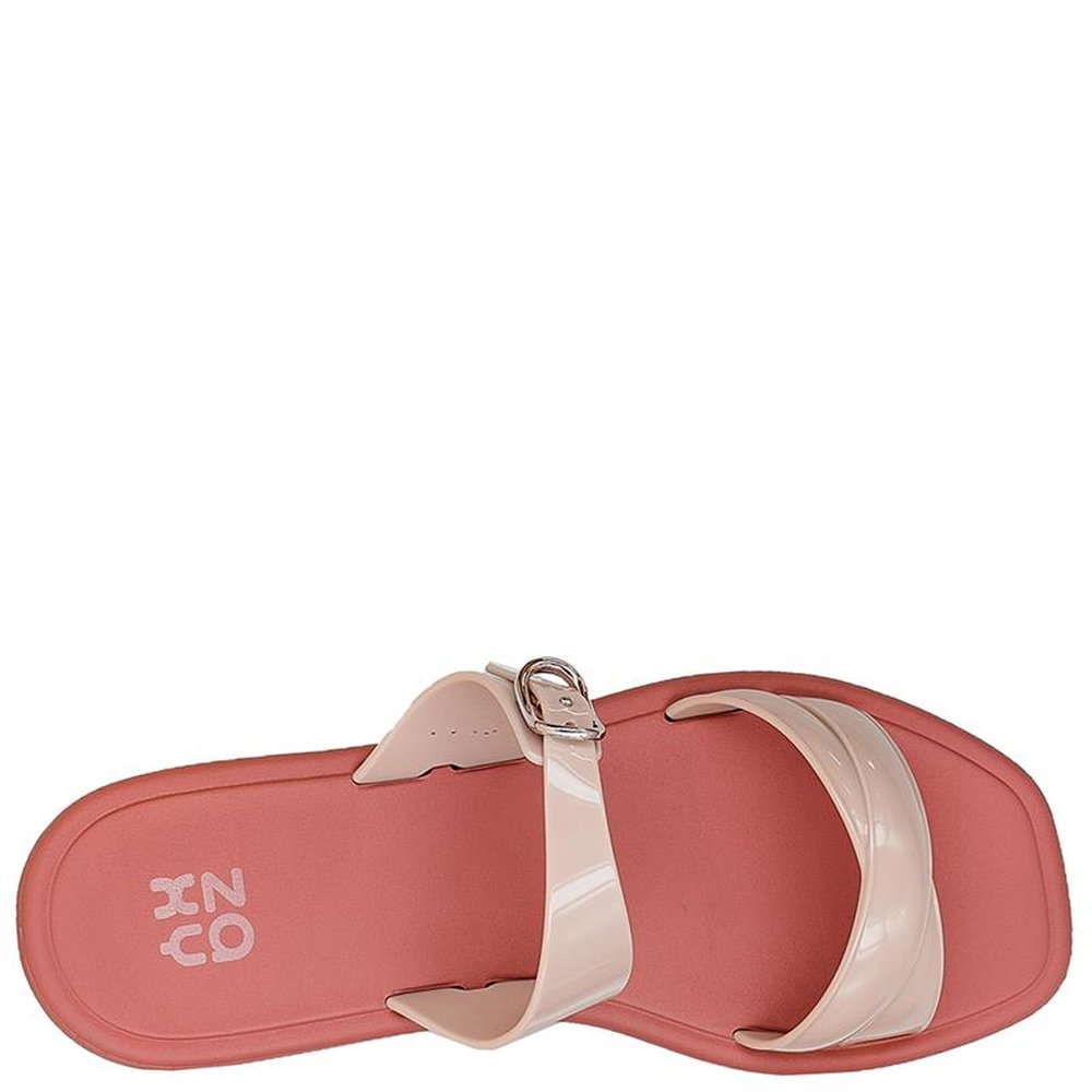 Sandalia Zaxy Envolver Slide Nude - Grade com 12 pares