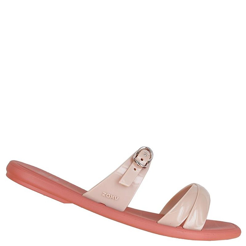 Sandalia Zaxy Envolver Slide Nude - Grade com 12 pares