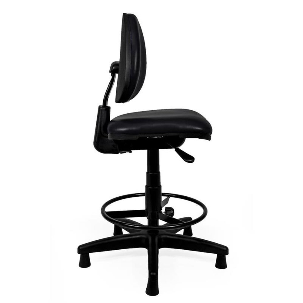 Cadeira Ergonômica Modelo Standart Caixa Alta NR-17 Courvin (vinil) Preto