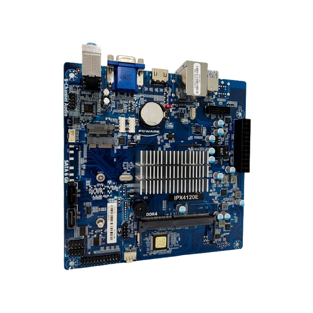 Placa Mãe PCWARE IPX4120E Processador Intel Celeron Core N4120, DDR4, 2400MHz